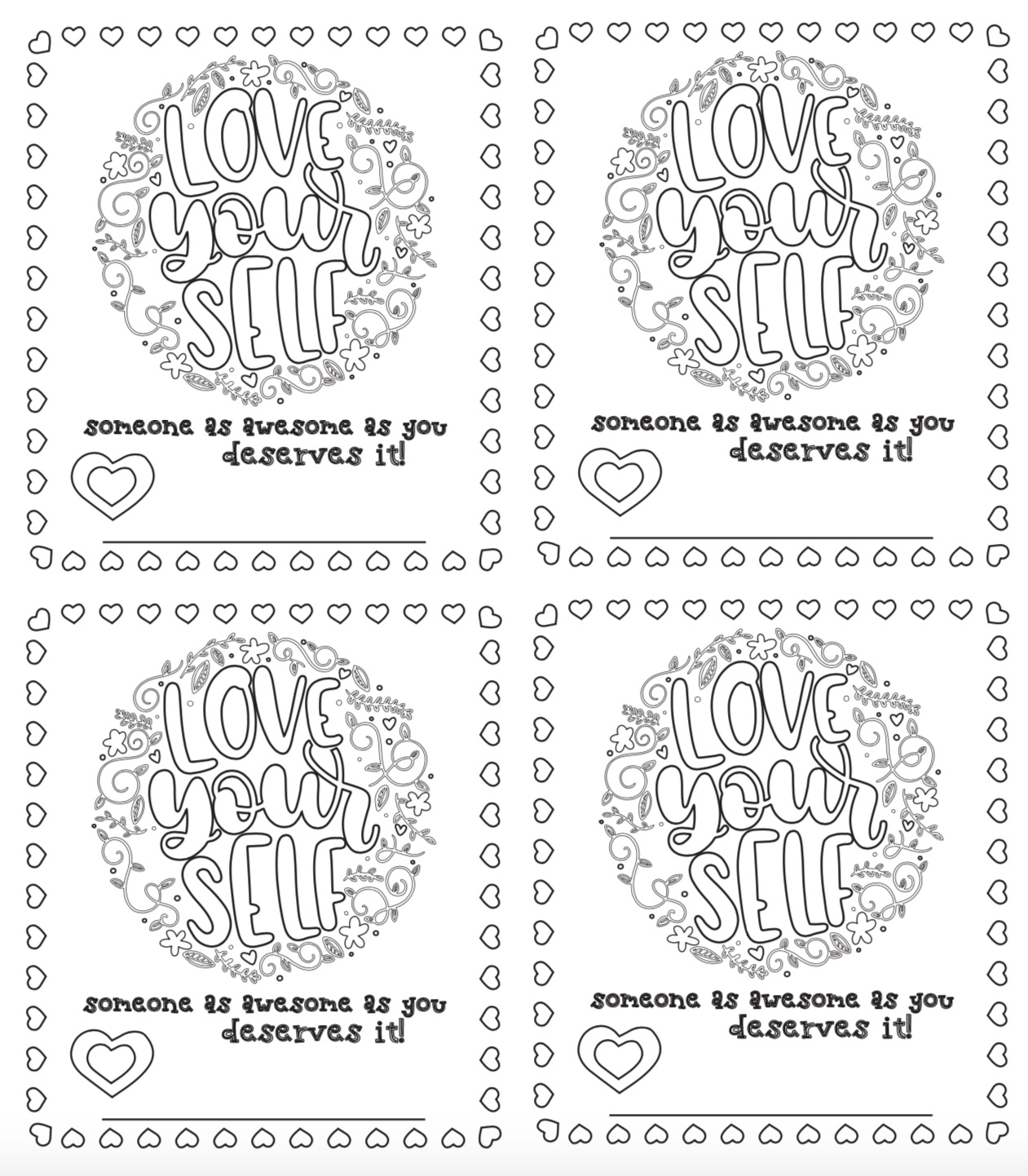 6 Free Printable Color your own Valentines That Make The Perfect Party 