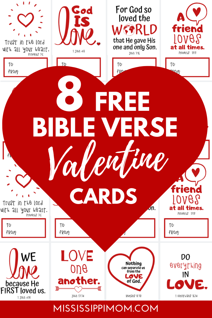 8 FREE Printable Bible Verse Valentines Cards MississippiMom