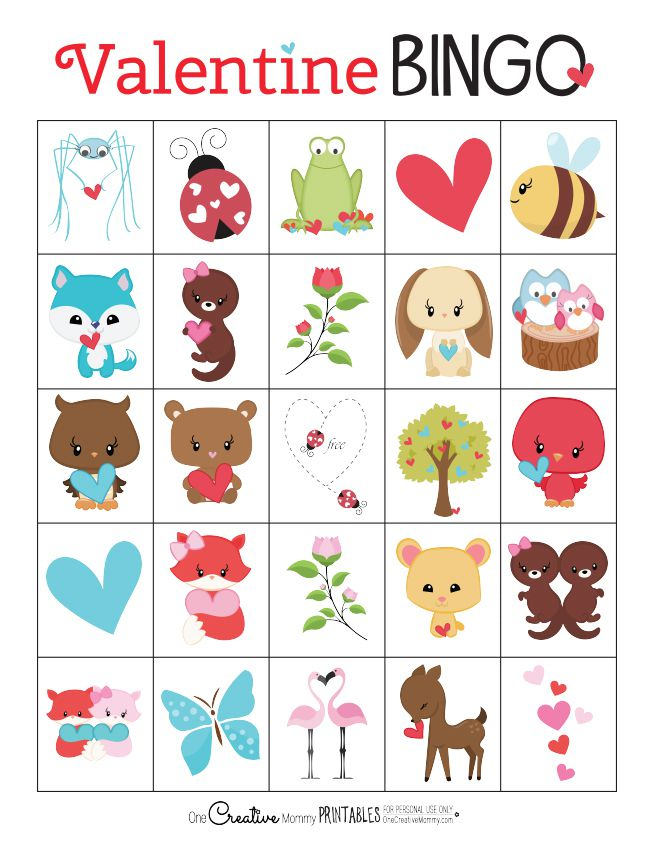 9 Sets Of Free Printable Valentine Bingo Cards