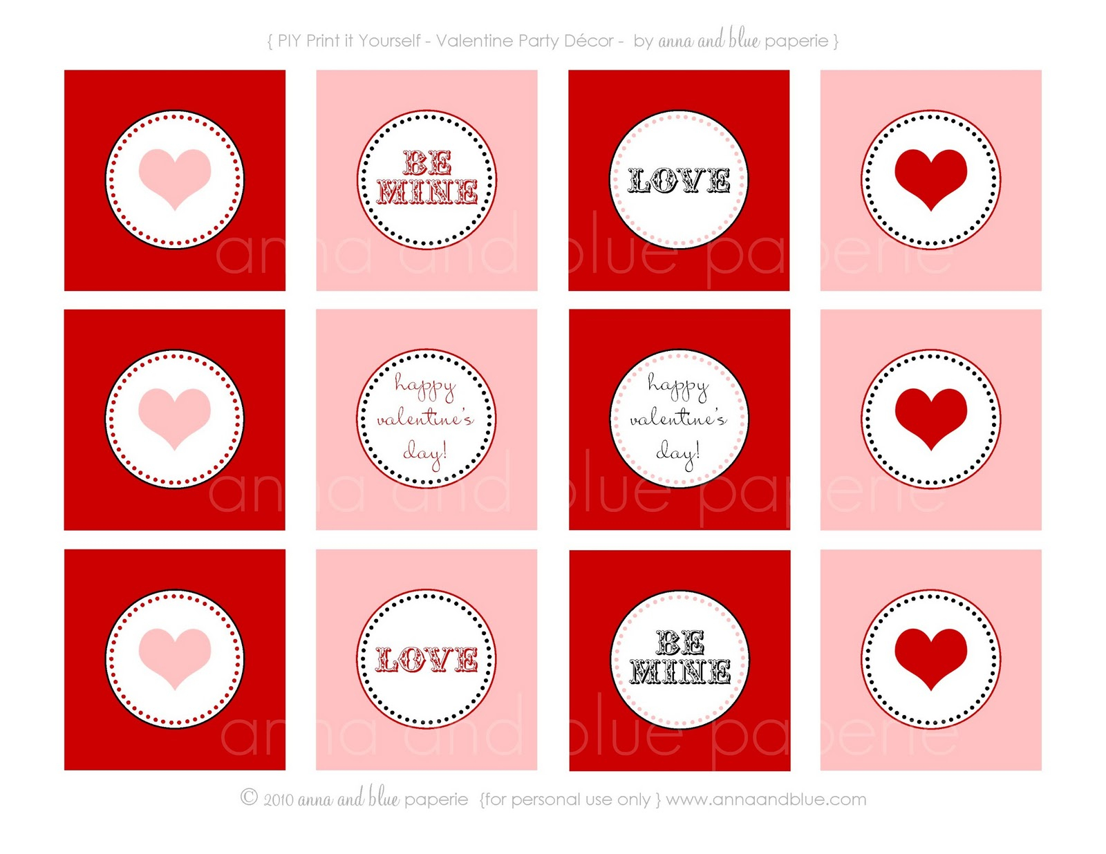 Anna And Blue Paperie Free Printable I Heart You Valentine s Day