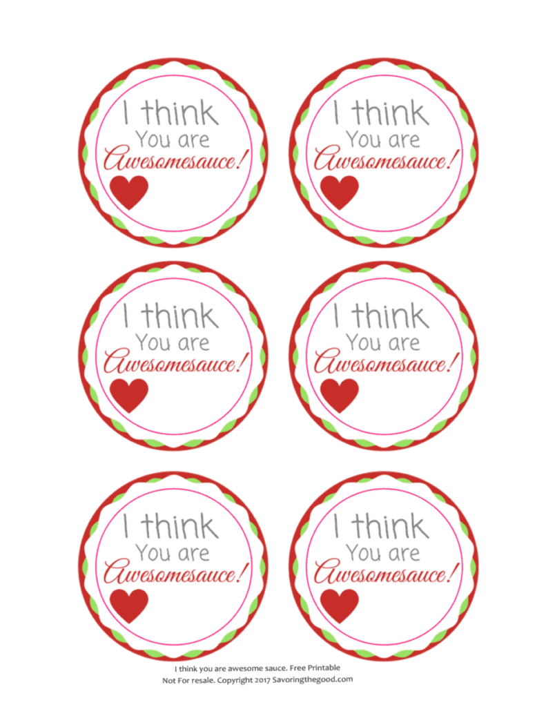 Applesauce Pouch Valentines Free Printable