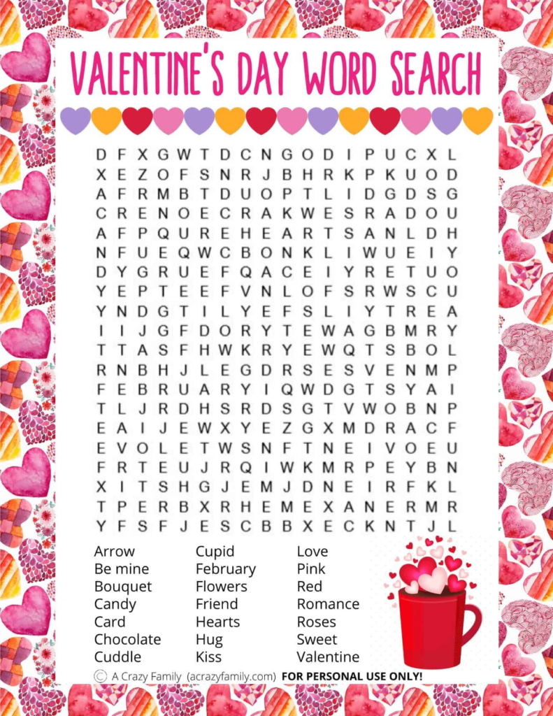 Awasome Valentine s Day Word Search Pdf 2022 Awesome Word Search