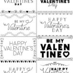 Black And White Printable Valentine Cards