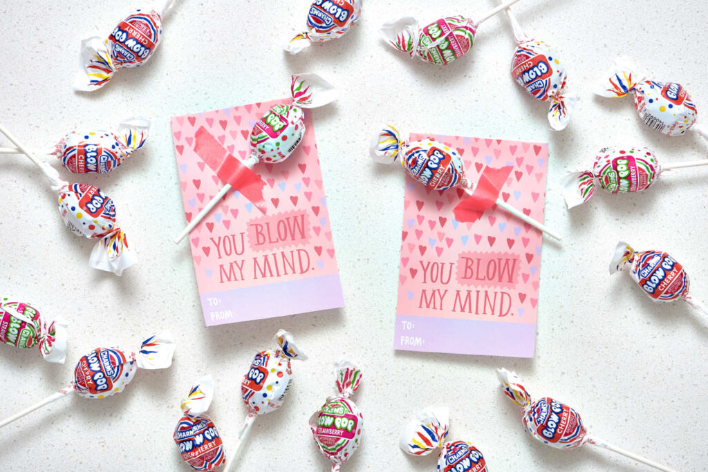 Blow Pop Valentine Free Printable