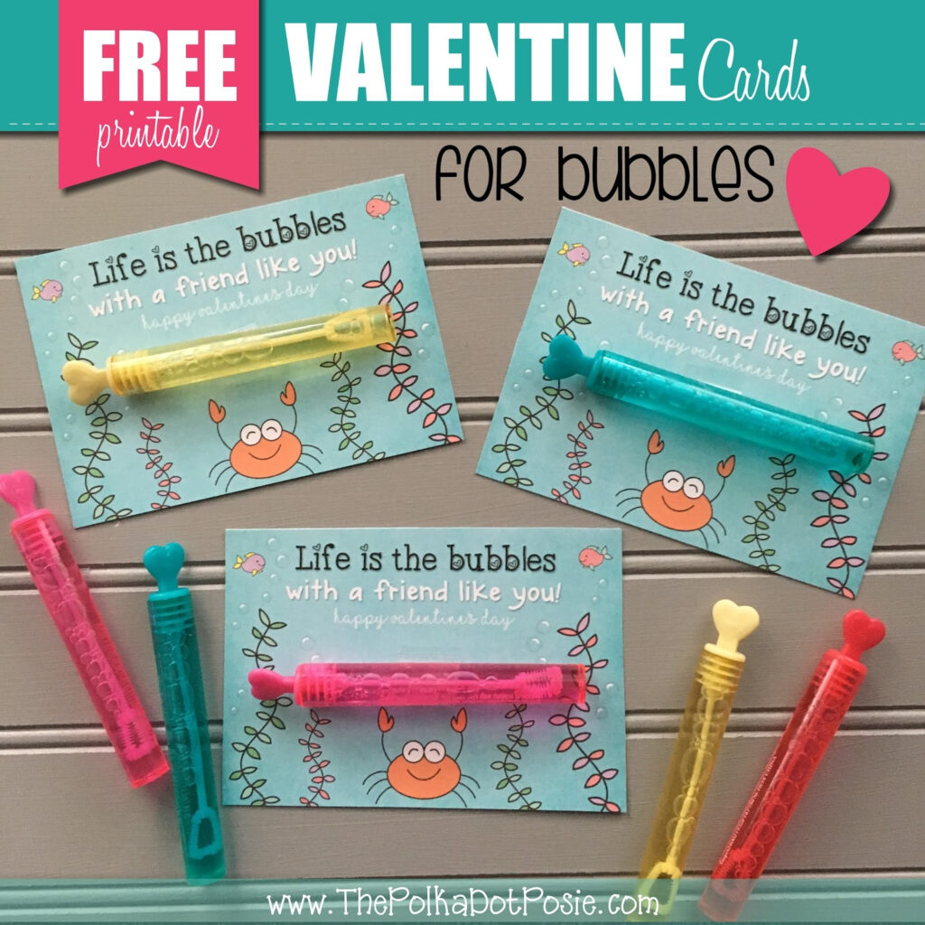 Bubble Valentines Printables