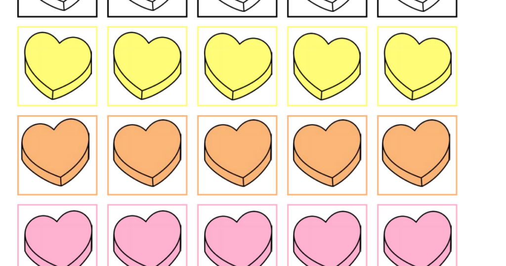 Candy Hearts Printable Printable Word Searches