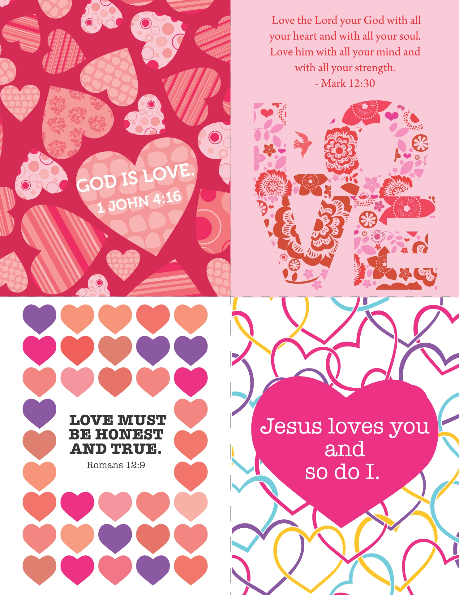 Christian Valentine Cards Free 10 Free PDF Printables Printablee