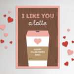 Coffee Valentines Day Card PRINTABLE Classroom Valentines Etsy