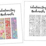 Coloring Valentine s Day Bookmarks Free Printable