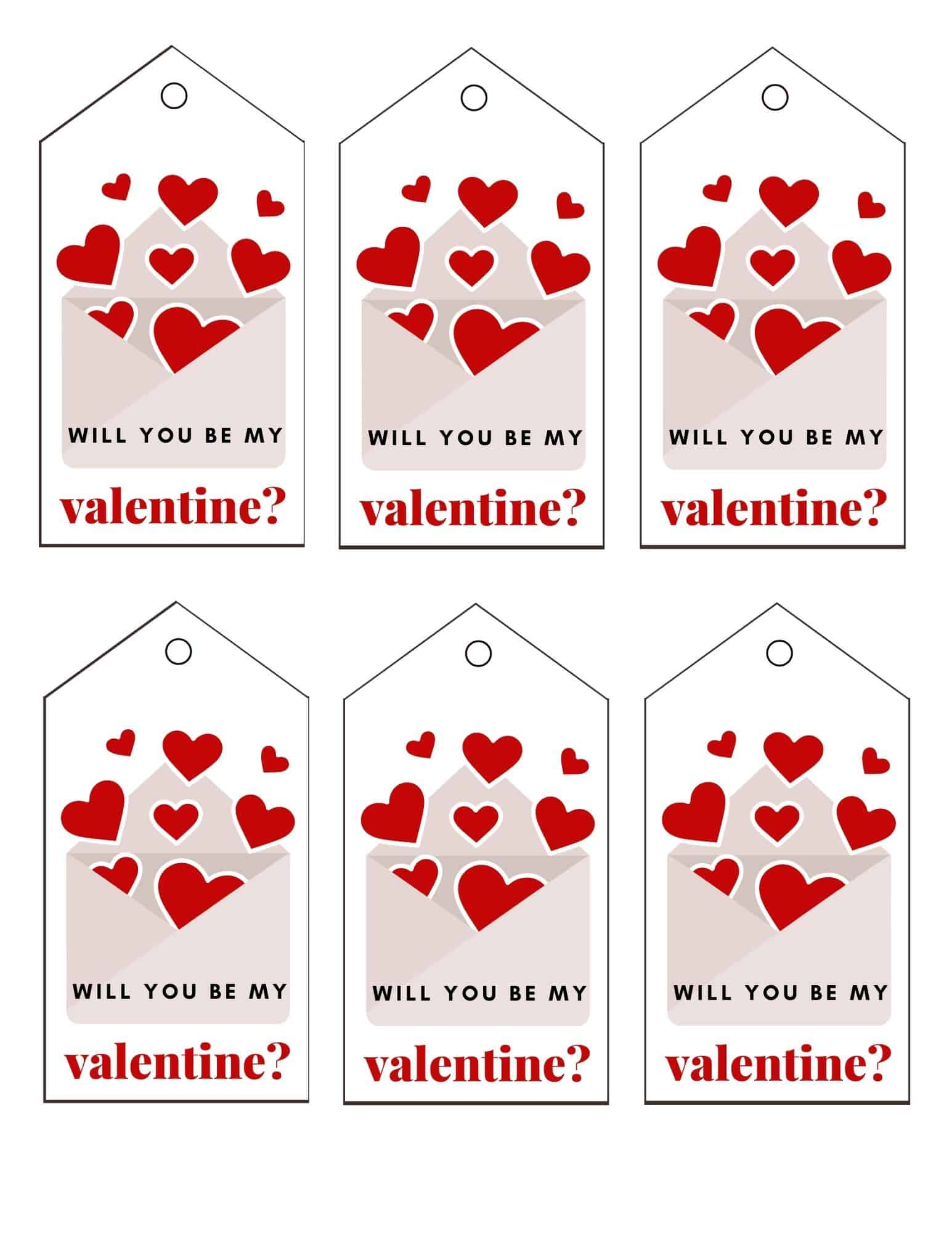 Customizable Free Printable Printable Valentine Tags Printable 