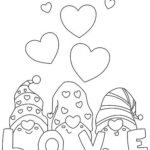 Cutest Valentine Gnomes Coloring Pages FREE Cenzerely Yours