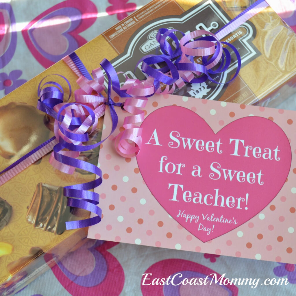 East Coast Mommy Simple Teacher Valentine With Free Printable Tag