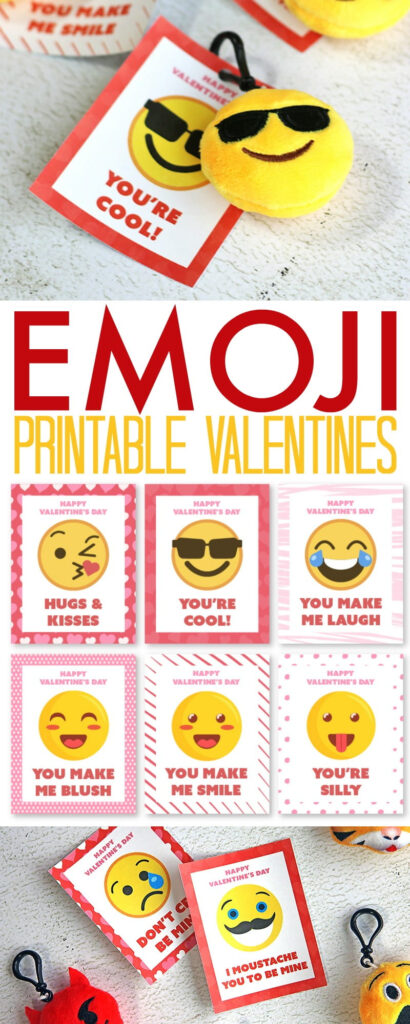 Emoji Printable Valentine s Day Cards 730 Sage Street