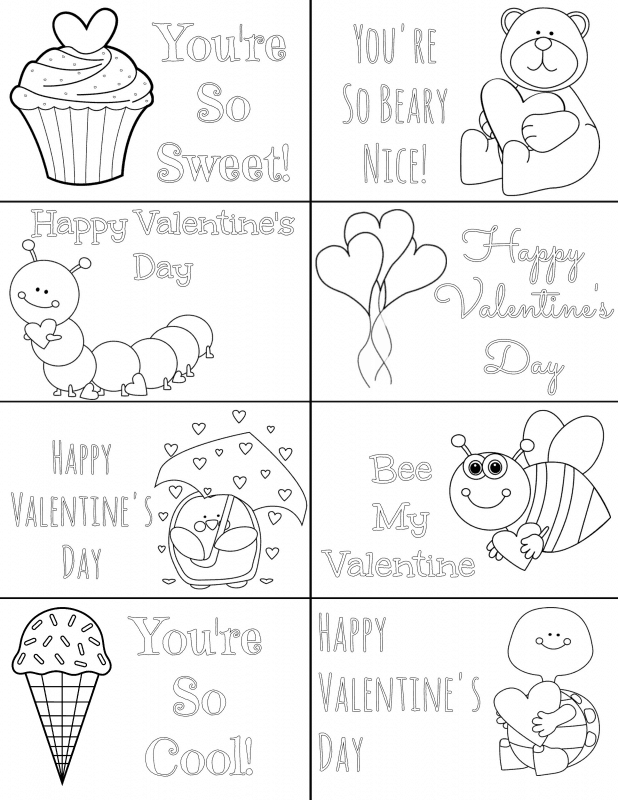 Foldable Free Printable Printable Valentines Day Cards To Co