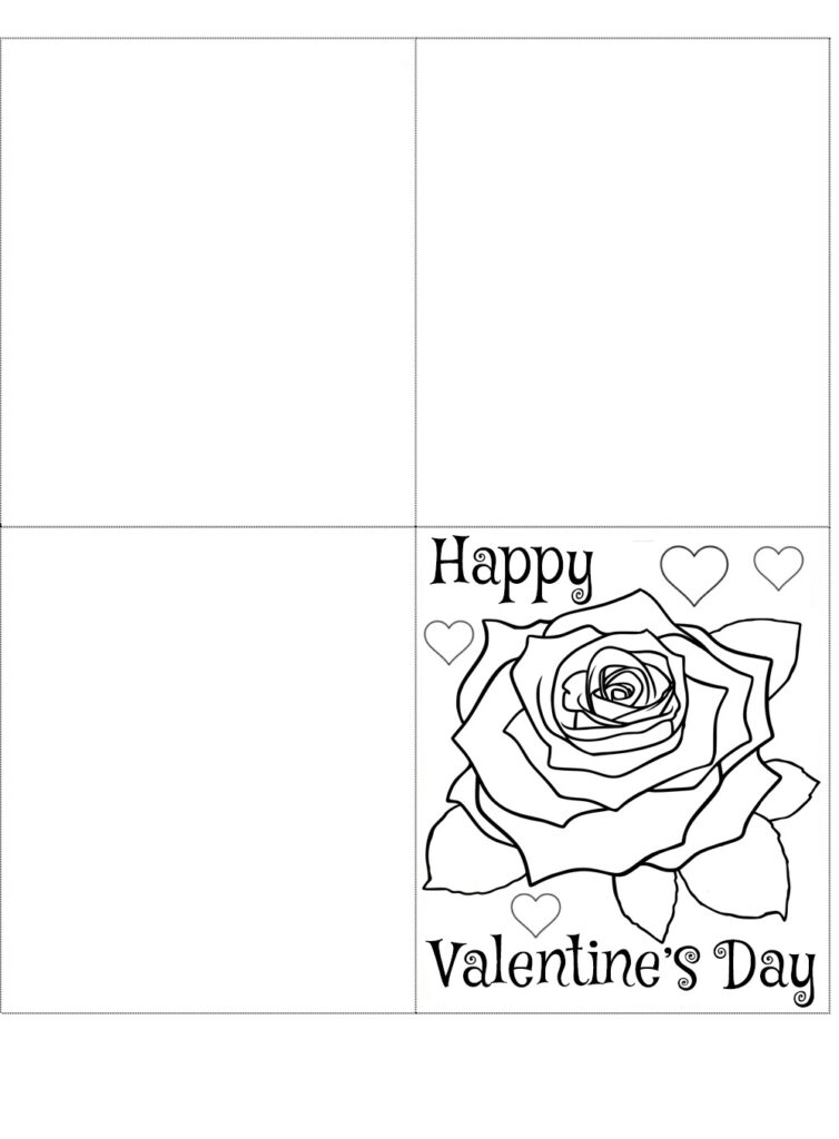 Foldable Free Printable Printable Valentines Day Cards To Color