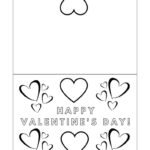 Foldable Printable Valentines Day Cards To Color