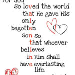 For God So Loved The World Valentine Free Printable Just Send The File