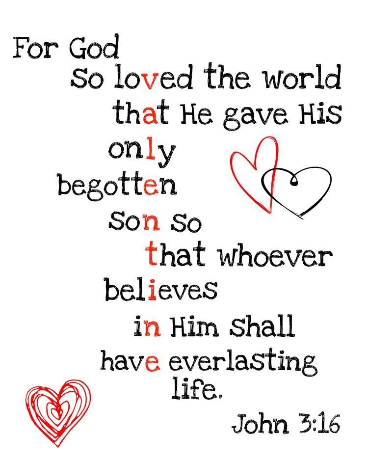 For God So Loved The World Valentine Free Printable Just Send The File 