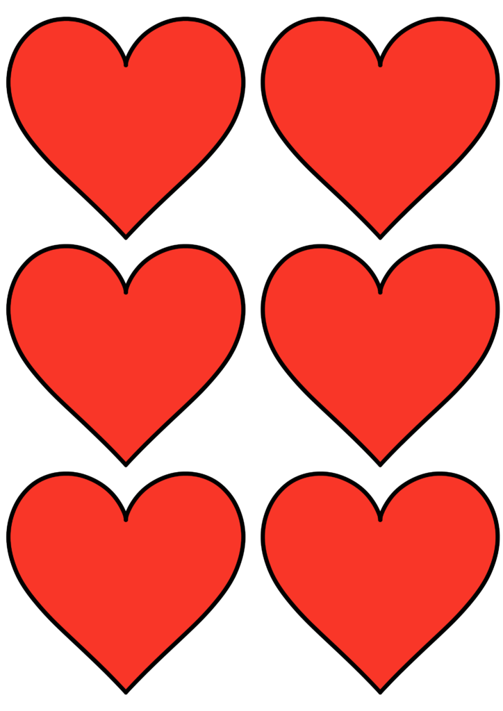 Free Heart Template Assorted Sizes