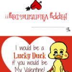 Free Lucky Duck Valentine Printable