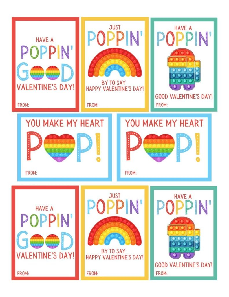 Free Pop It Valentine Printable