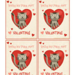 Free Printable Cat Valentine Cards Printable Cards