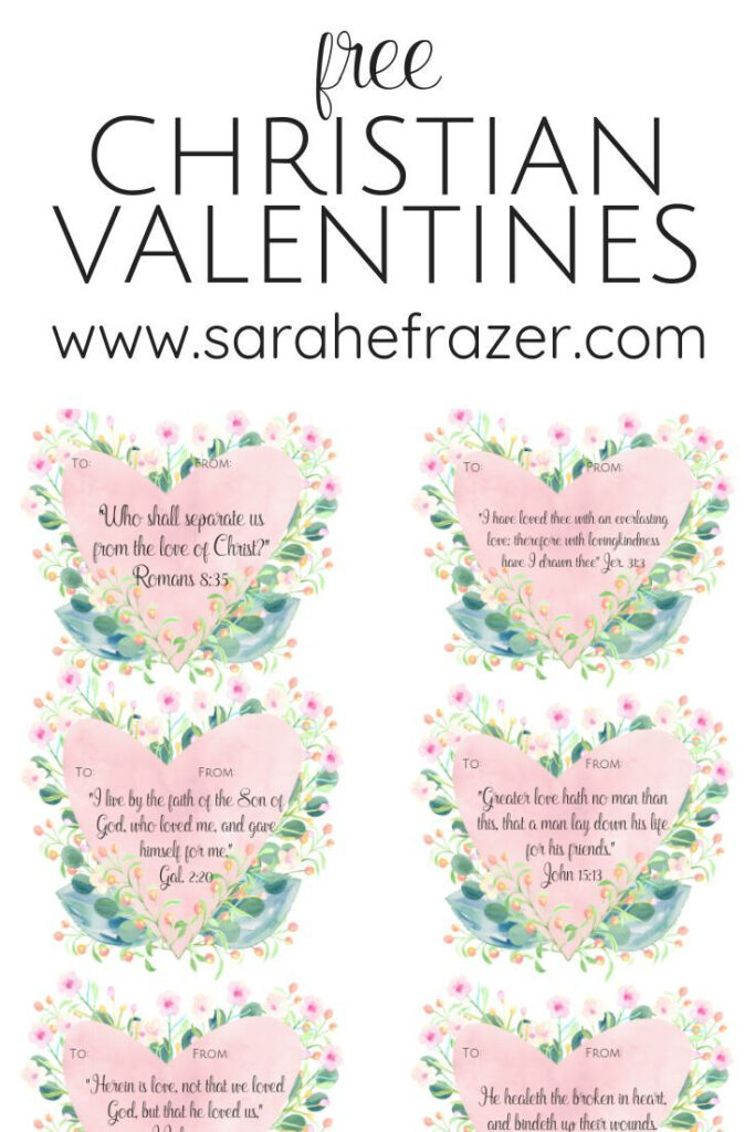 Free Printable Christian Valentines Sarah E Frazer Christian 