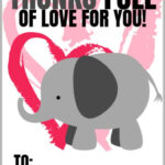 Free Printable Elephant Valentine s Day Cards Valentine s Cards For