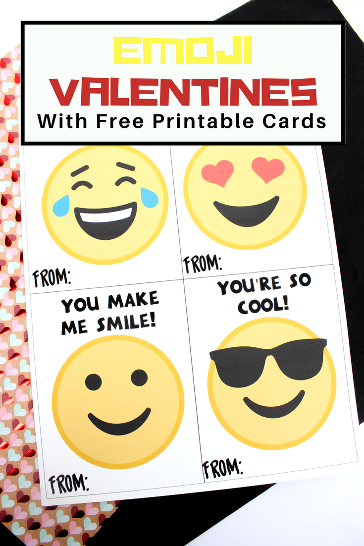 Free Printable Emoji Valentine Cards