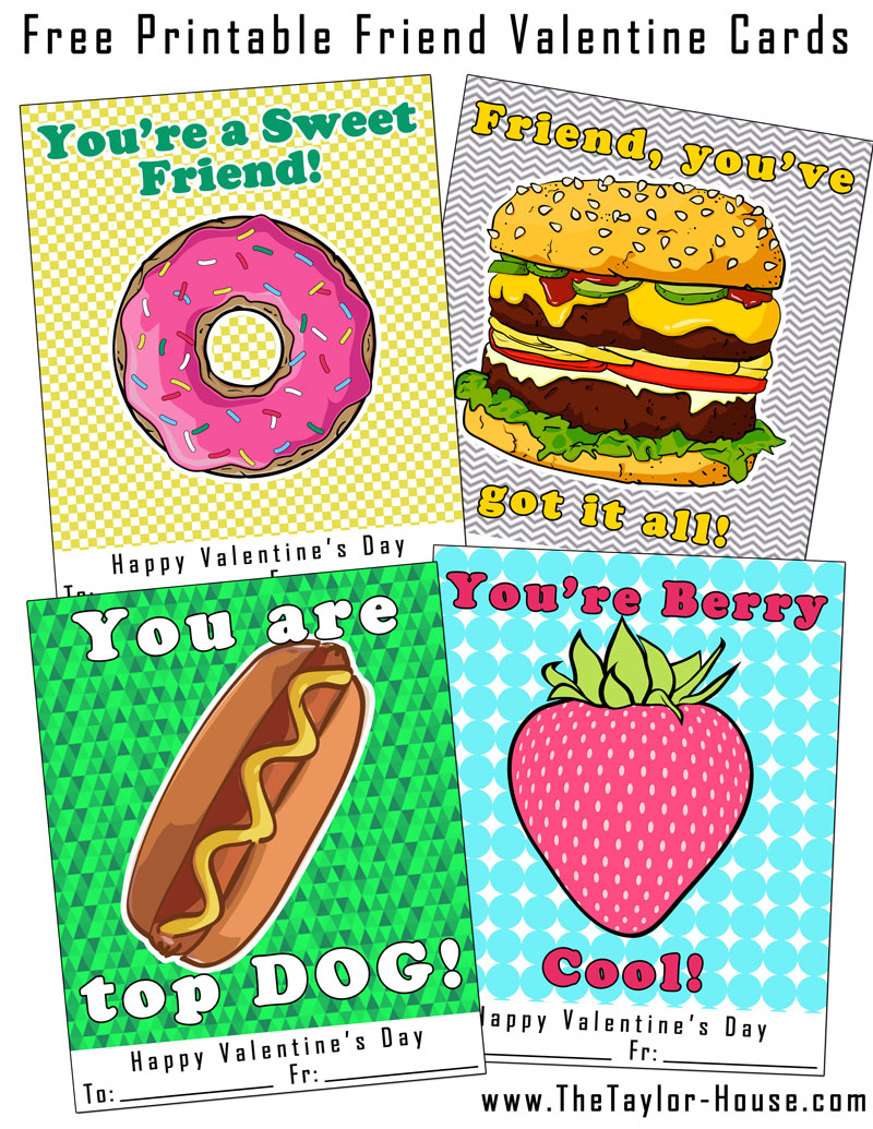 Free Printable Friend Valentine Cards The Taylor House