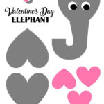 Free Printable Heart Elephant Craft For Kids Easy Valentine Crafts