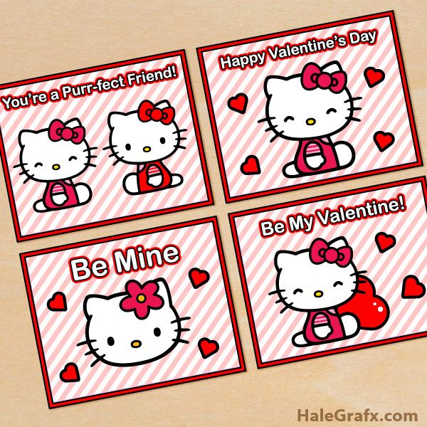 FREE Printable Hello Kitty Valentines Hello Kitty Printables Hello