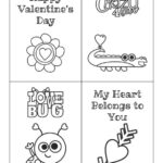 Free Printable Kids Valentine Cards To Color