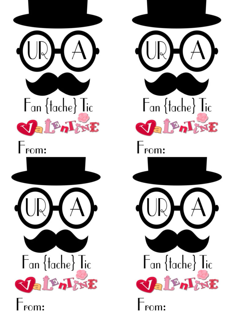 Free Printable Mustache Valentine Cards Free Templates Printable