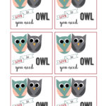 Free Printable Owl Valentine Cards Paper Trail Design