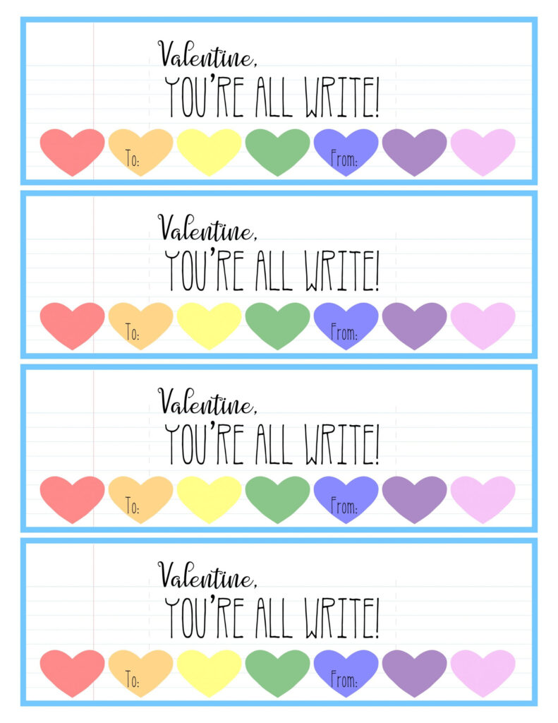 Free Printable Pencil Valentine s Day Cards All Things Target