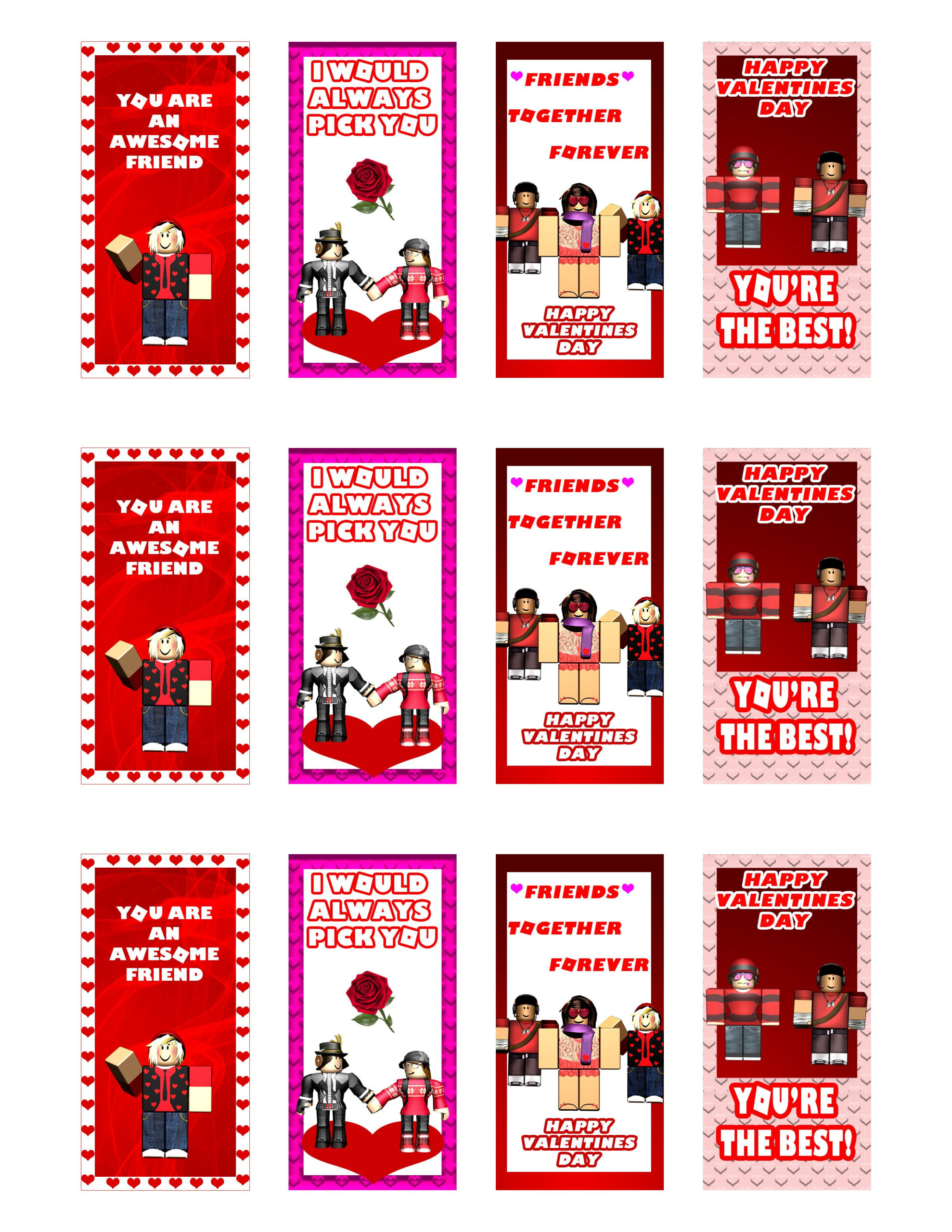 Free Printable Roblox Valentines Printable Word Searches