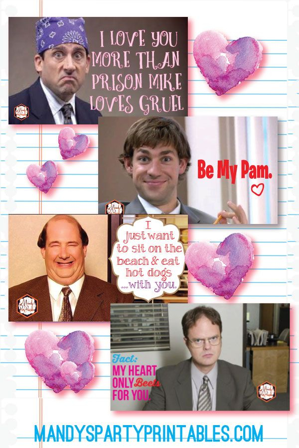 Free Printable The Office Valentine Cards Mandy s Party Printables 