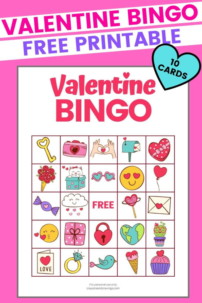 Free Printable Valentine Bingo Cards For Kindergarten Printable Online