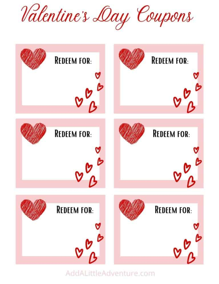 Free Printable Valentine Coupons For Kids And Adults