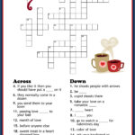 Free Printable Valentine Crossword Puzzles Printable Printable Kids