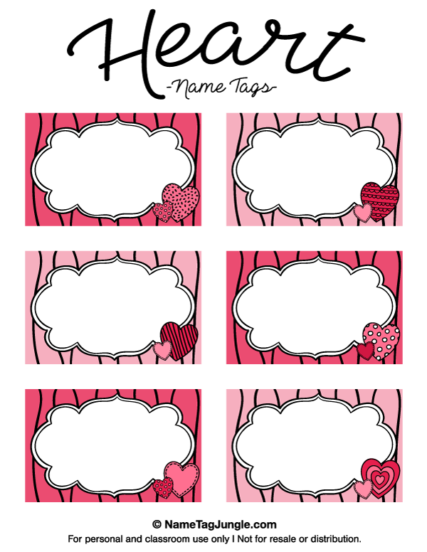 Free Printable Valentine Name Labels