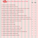 Free Printable Valentine s Day True Or False Trivia Quiz