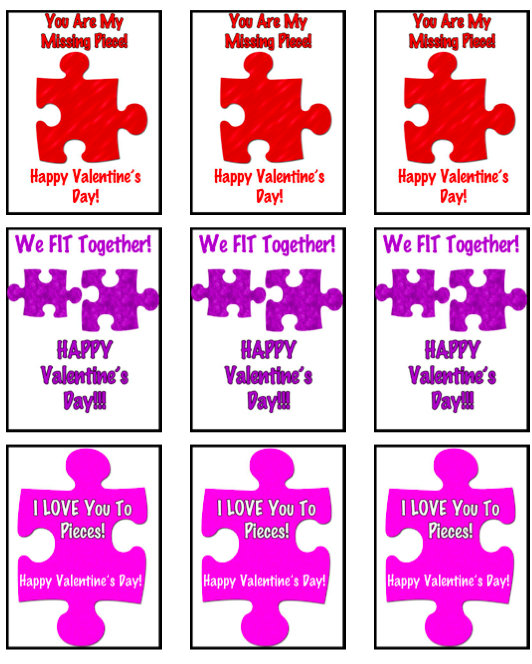 Free Printable Valentine s Puzzle Theme Teacher Valentine Valentine