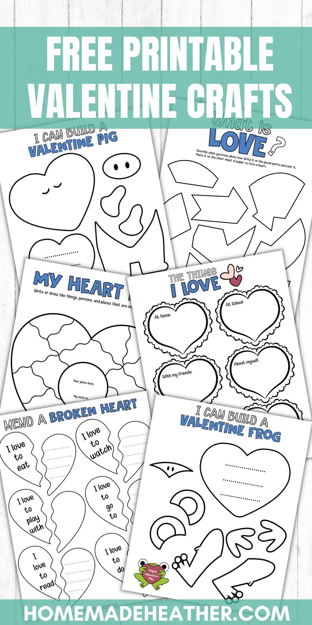 Free Printable Valentines Crafts Homemade Heather