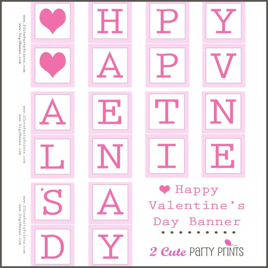 Free Printable Valentines Day Banner Printable