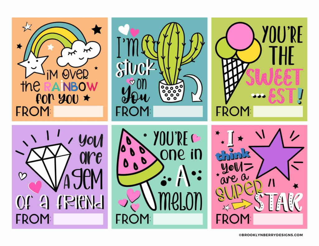 Free Printable Valentines For Kids Brooklyn Berry Designs