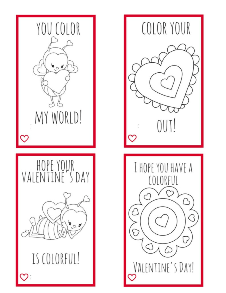 Free Valentine Cards Printables For Kindergarten