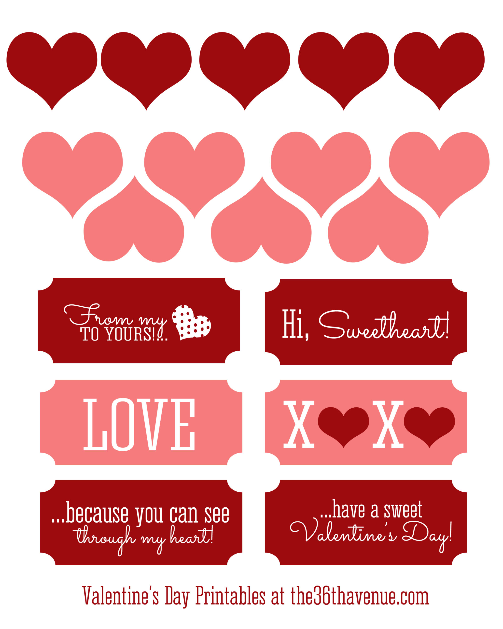 Free Valentine Printable And Heart Candy Jar The 36th AVENUE