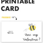 Free Valentine s Day Printable Card Bee My Valentine Printable Cards